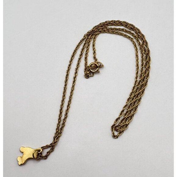 Vintage Avon Roller Skate Charm Necklace  Gold Tone Retro 80s Jewelry - Picture 2 of 6